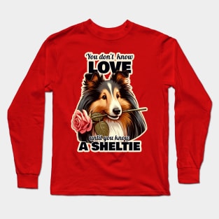 Sheltie Valentine's day Long Sleeve T-Shirt